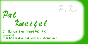 pal kneifel business card