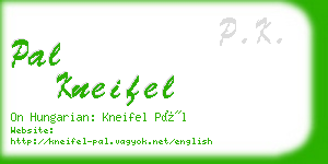 pal kneifel business card